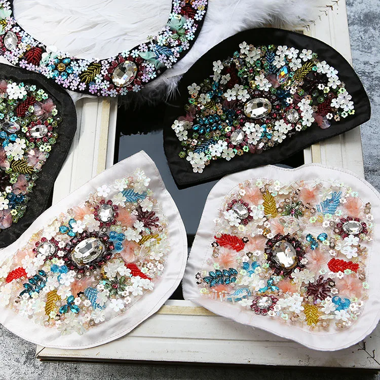 

Luxurious hand-beaded sequined cloth stickers,clothing decoration,patches for clothing