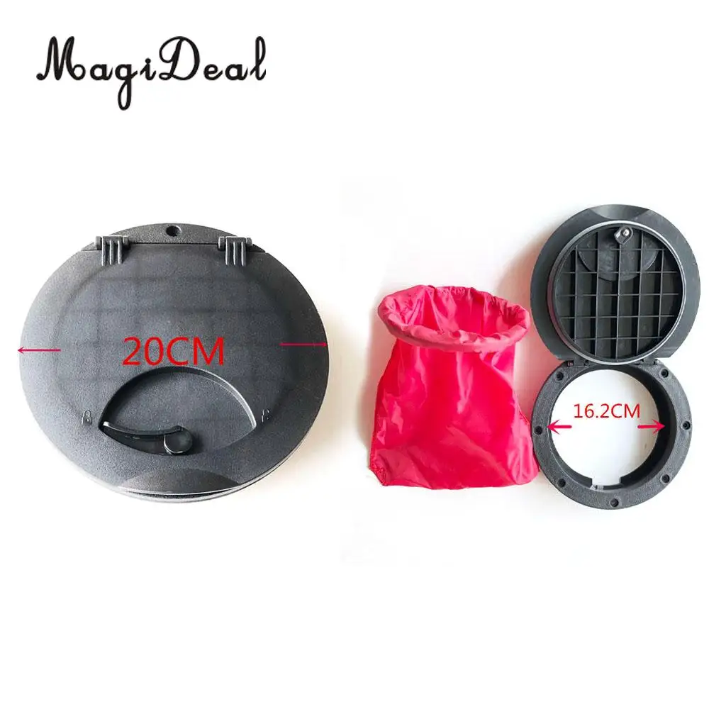 MagiDeal 20 см 8 &quotпрочный черный нейлон каяк палубная пластина крышка люка комплект