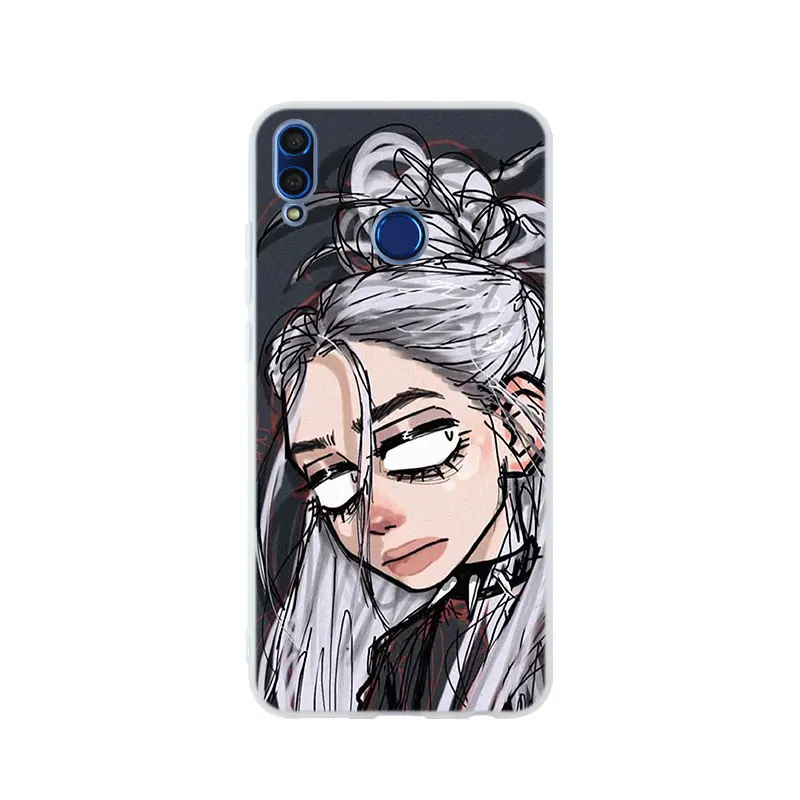pattern 02 Billie Eilish мягкий чехол для huawei Honor 9 10 Lite 6X 7X 8X Max чехол для телефона s 7A 8A 8C V20 PLAY 10i - Цвет: pattern 02