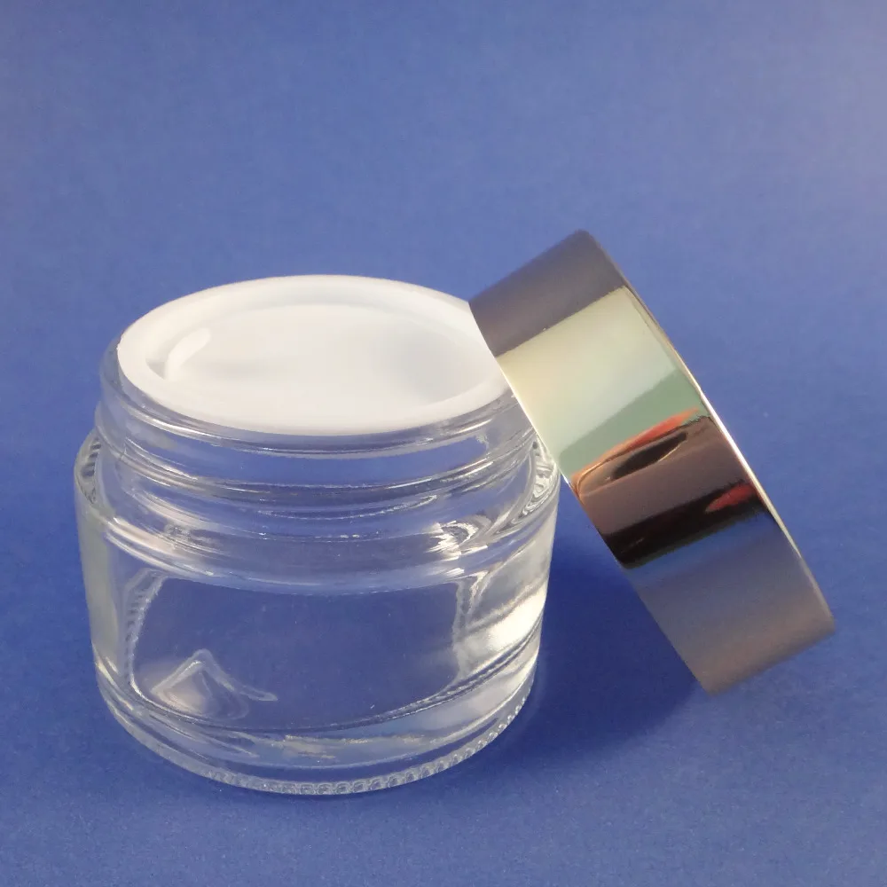 50 мл косметический уход за кожей прозрачный стеклянный крем лосьон с широким