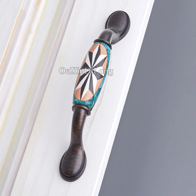 10 шт. ручка для кухонной двери с керамическим принтом|cabinet pull handle|designer kitchen door
