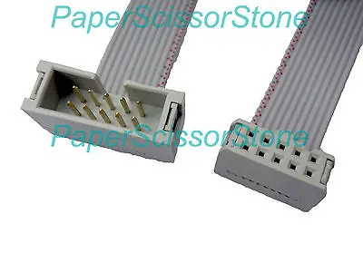 

2.54mm Pitch 10 Pin Wire IDC Flat Ribbon Extension (Male - Female) Cable 12 Inch