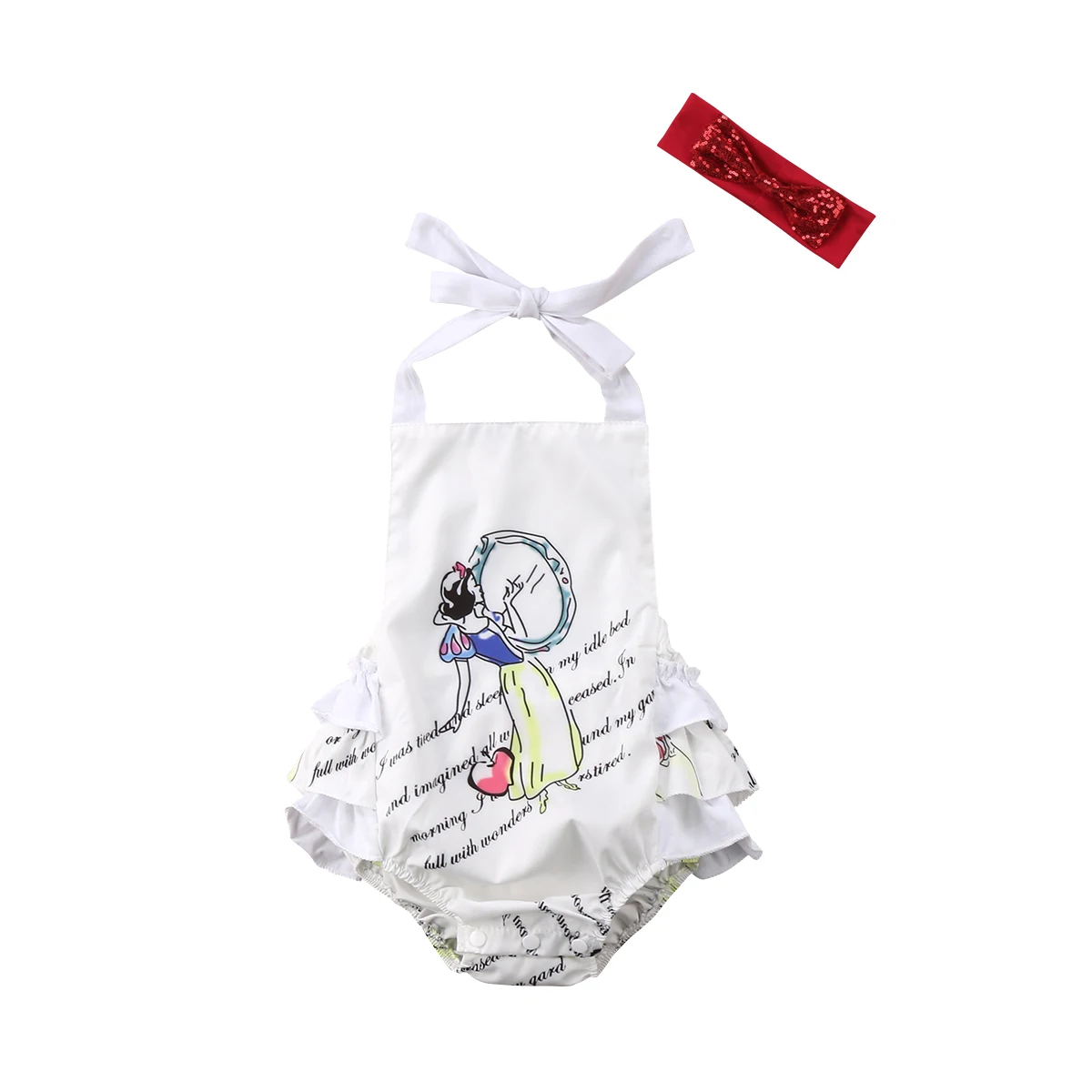 Модный комплект из 2 предметов для новорожденных девочек боди с дизайном