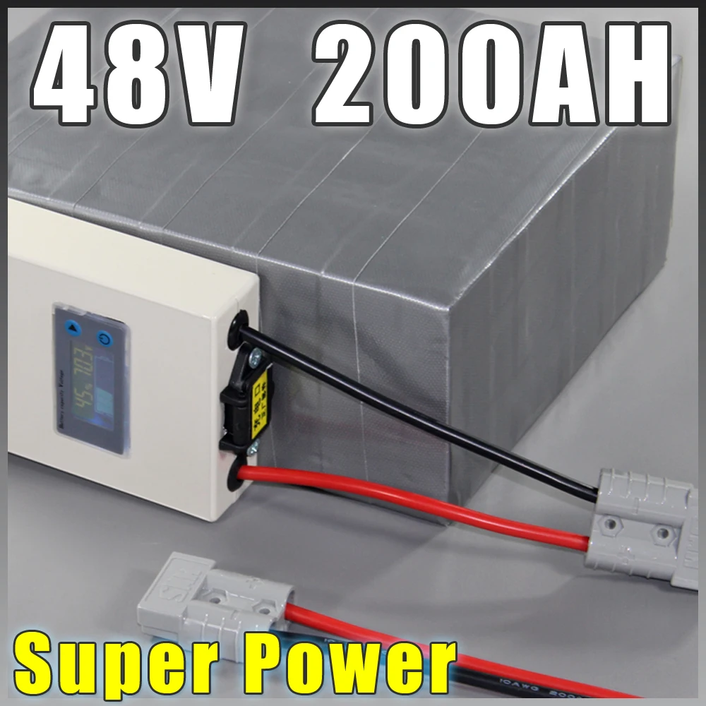 lifepo4 battery 48V 200AH Super Power EV Car Scooter E Motorcycle Battery Pack 10kw BMS