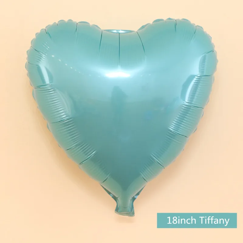 5pcs Heart Tiffany 5 шт. 18 дюймов вышивка «звёздочки» или «бриллианты» Фольга воздушными Шарами Рождество, на свадьбу, День Святого Валентина, Globos день рождения Гелий воздушные шары для украшения вечеринок Поставки - Цвет: 5pcs Heart Tiffany
