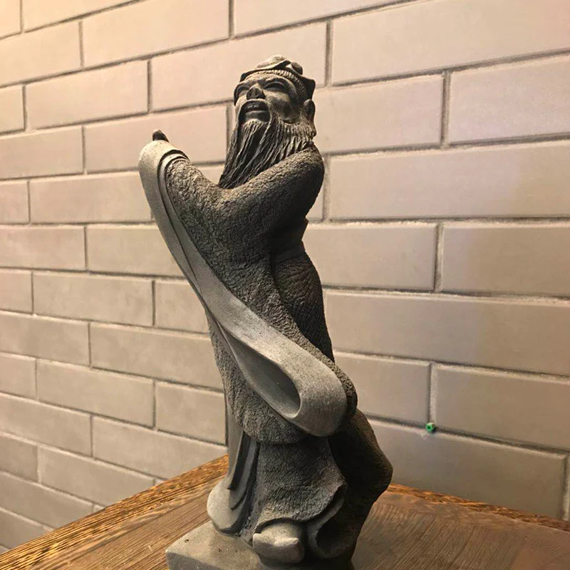 31 см статуя Будды Конфуция Будды decoracion estatua домашний декор статуи на заказ деревянная глина скульптура Буда ручной работы escultura