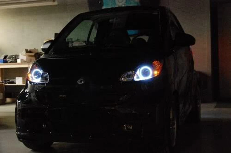 Отличные SMD 5050 светодиодный Белый Фар halo ангел демон глаза комплект для Smart Fortwo W451