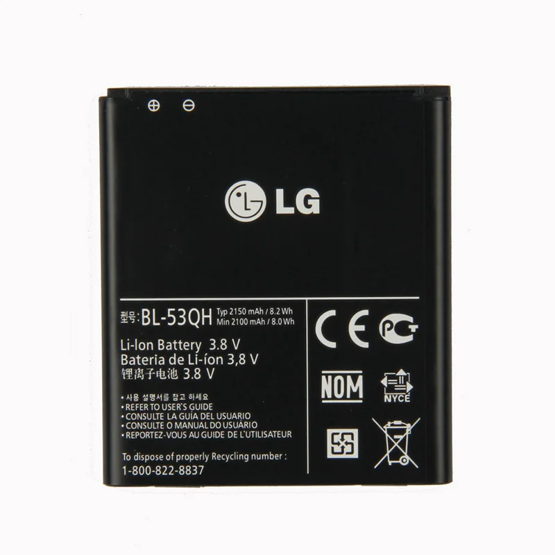 Оригинальный аккумулятор для LG Optimus L9 P769 P760 P765 P768 4G EAC61898401 HD P880 LTE 2 II Spectrum VS930 2150 мАч |