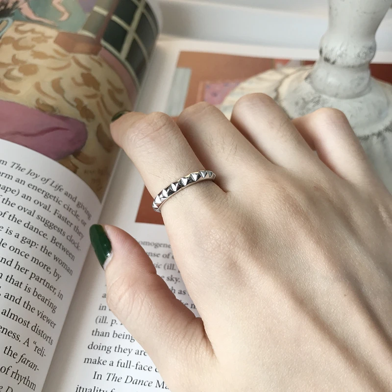 Женские винтажные кольца LouLeur изысканные Открытые Кольца из стерлингового