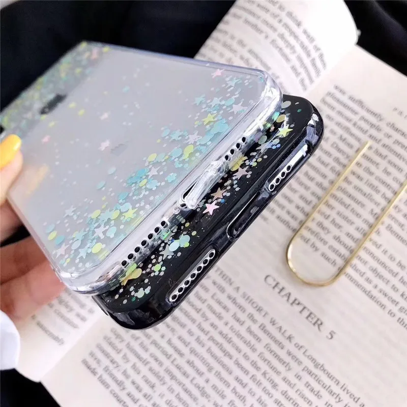 Мягкий силиконовый чехол с блестками и звездами для Samsung Galaxy A30 A10 A20 A40 S A60 A70 A50