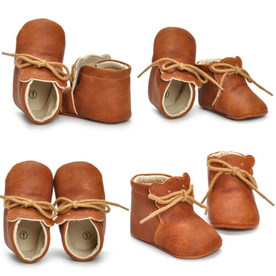 

Newborn Kids Baby Boy Girls Anti-Slip Socks Slipper Shoes Boots Synthetic Leather Warm Boots First Walker 2019 New 0-18 Month