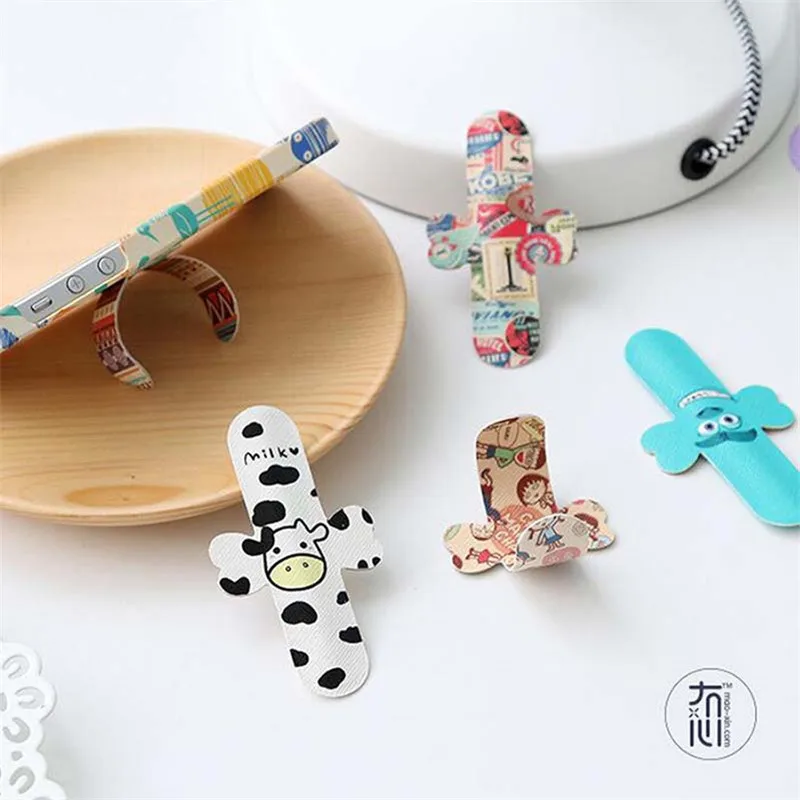 Портативный мультяшный держатель для телефона нескользящий цветной