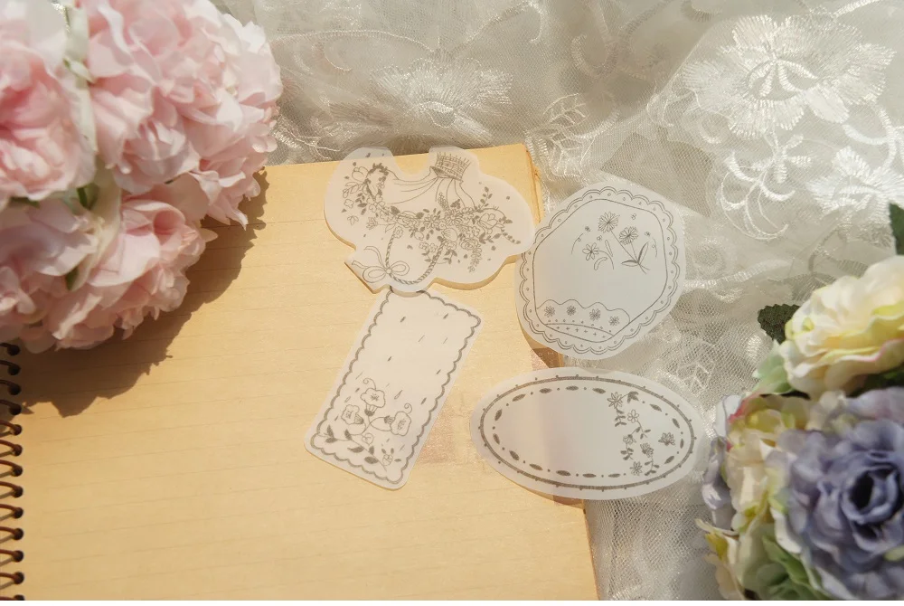 30 шт. DIY белый сад стиль цветок вощеная бумага как оригинальное творчество бумага фон Скрапбукинг планировщик использование может написать