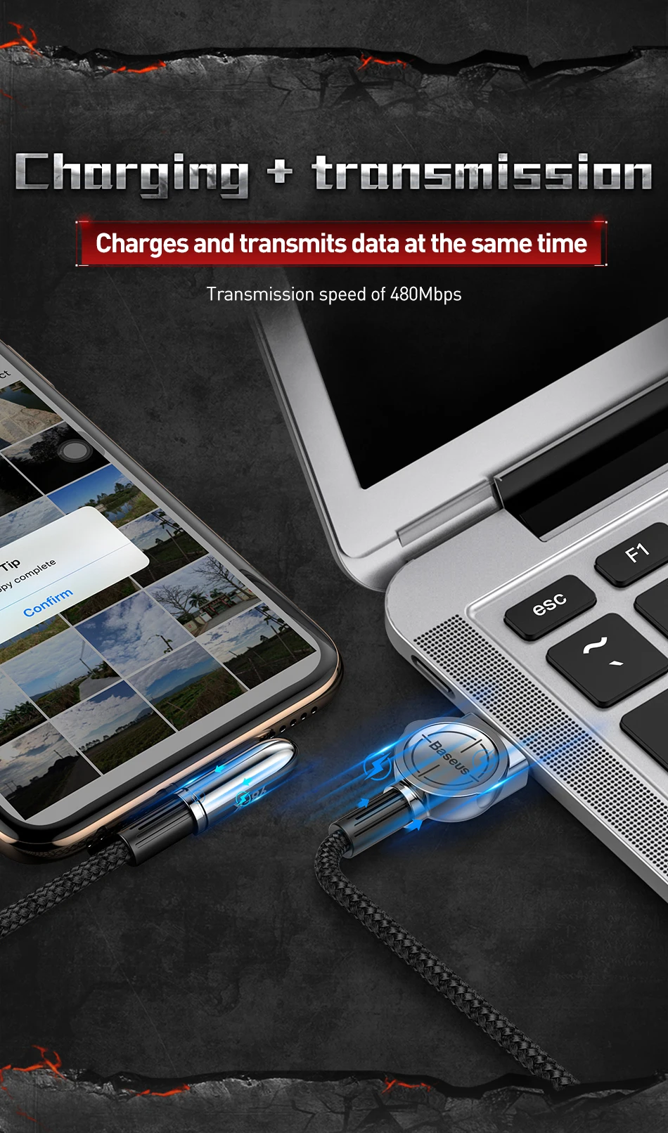 Baseus USB кабель для iPhone XR Xs Max кабель для быстрой зарядки 2.4A быстрое зарядное устройство локоть провод для iPhone X 7 8 6s Plus iPad шнур для зарядки