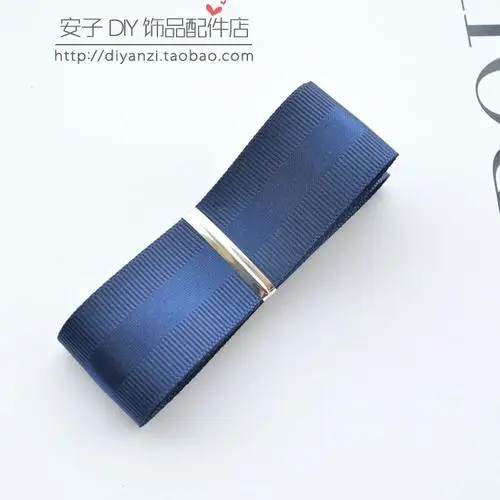 Dark blue 1 м/рулон) " 25 мм корсажные ленты ручной работы, аксессуары для головных уборов, украшения для свадьбы, рождественской вечеринки, лента для Обертывания подарков - Цвет: Dark blue