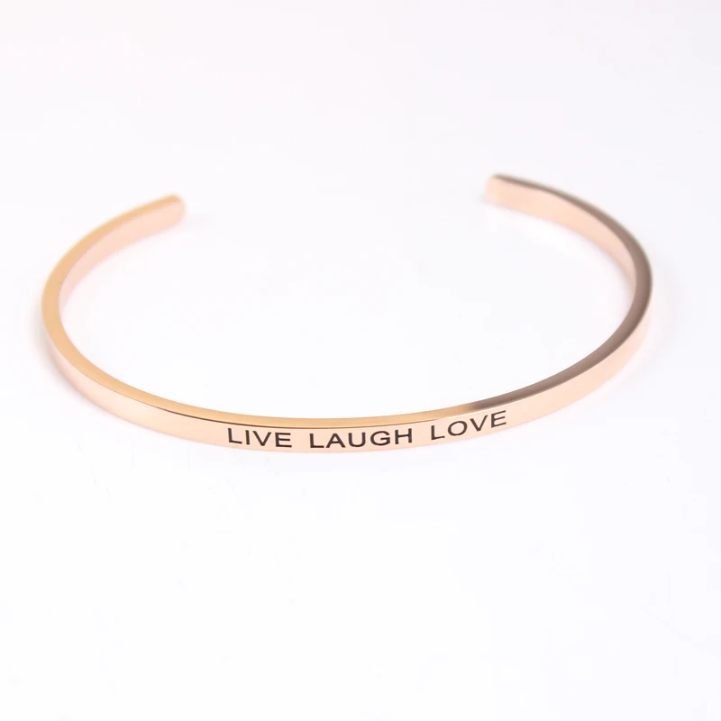 Нержавеющая сталь с гравировкой &quotЖивая Любовь Смех&quot Положительная