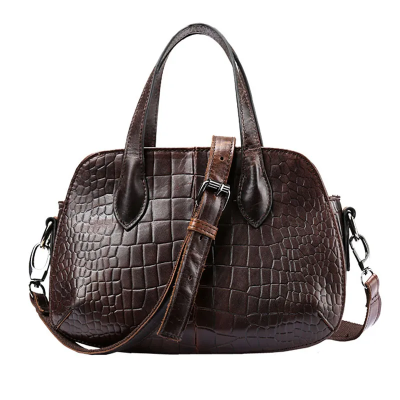 Женская сумка-тоут из воловьей кожи с крокодиловым узором | Багаж и сумки
