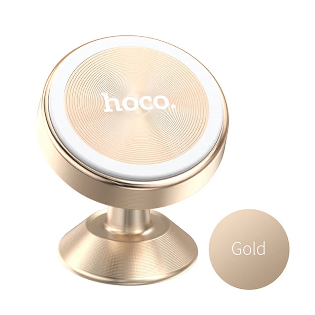 Gold HOCO магнитный автомобильный держатель для телефона в автомобиле, магнитный держатель для мобильного телефона, подставка для iPhone, смартфона, автомобильный держатель для телефона - Цвет: Gold