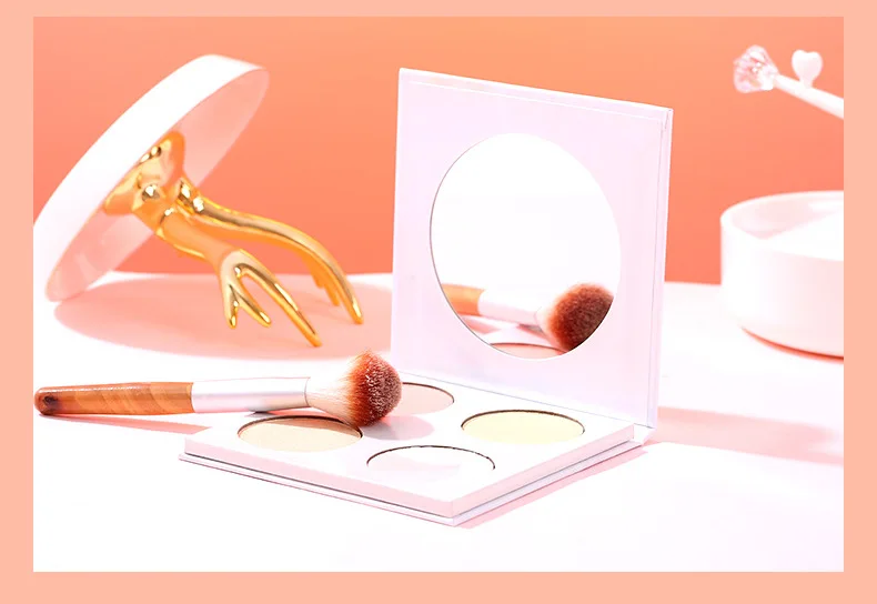 Marble Four-color High Disk Fritillary High-profile Disc Highlights Brighten Skin Tone Makeup Highlight Plate