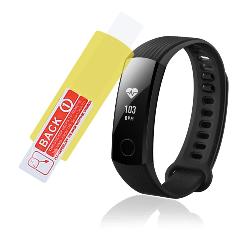 2 шт. защитная пленка из ТПУ с защитой от царапин отверстием для ключа Huawei Honor Band 3