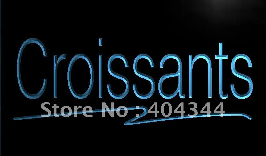

LB421- Croissants Bakery Cafe Beer LED Neon Light Sign home decor crafts