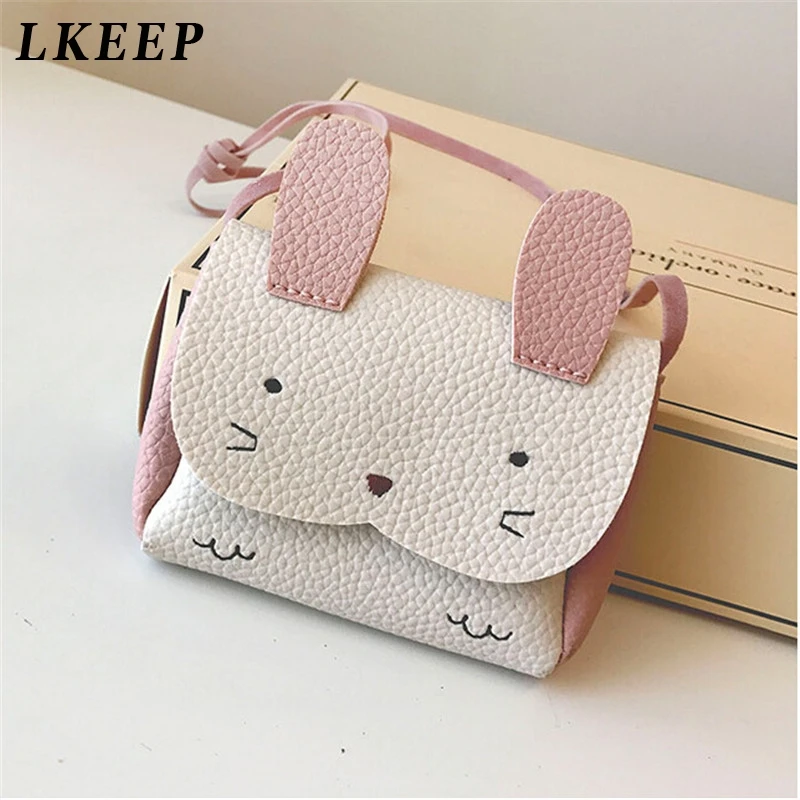 

New Hot Sale Girls PU Coin Purse Bag Kids Rabbit One Shoulder Bag Small Coin Purse Change Wallet Kids Bag Messenger Bag