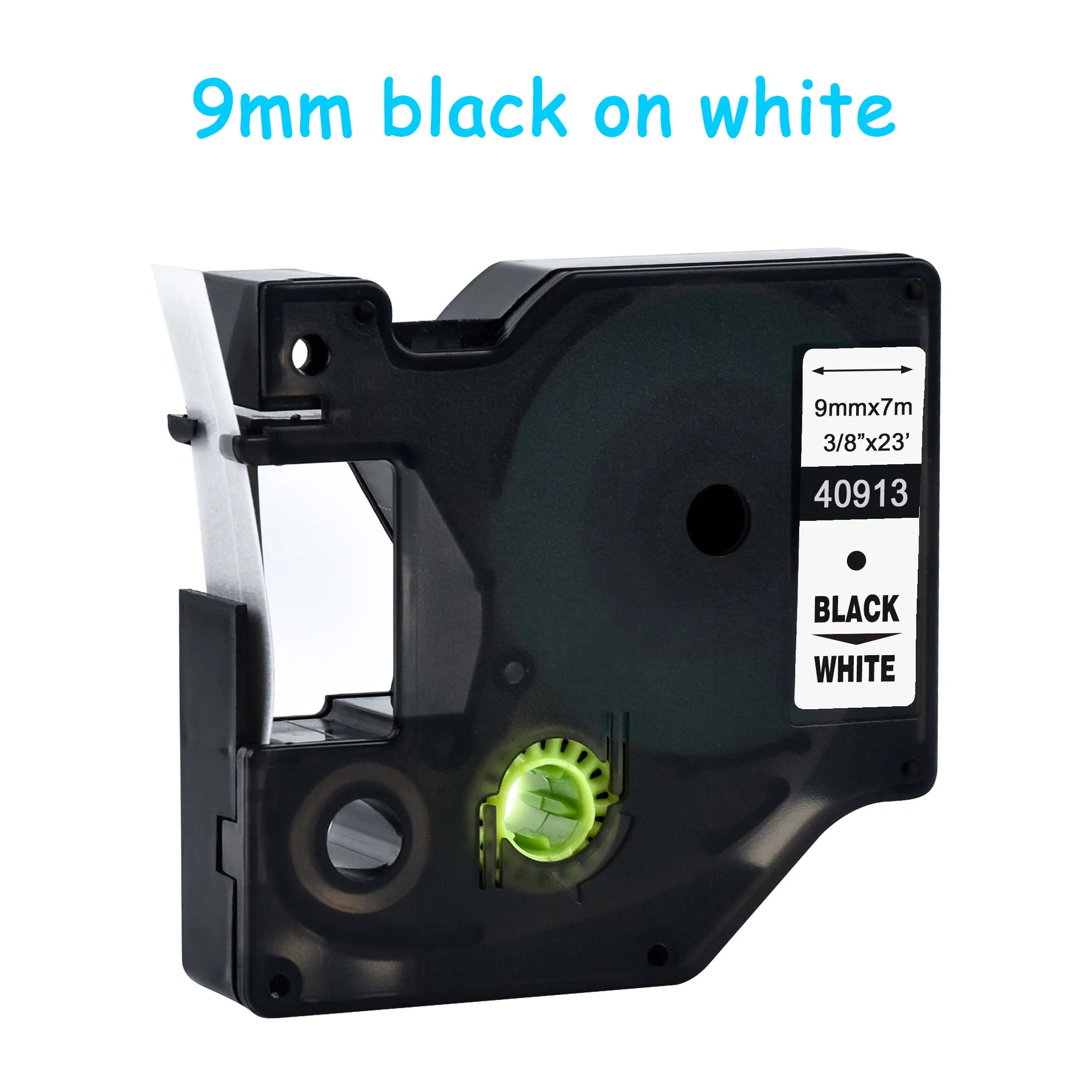 CIDY 5 шт. 45013 клейкие ленты совместимый с DYMO D1 Labelmanager 12 мм черный на белом 45010 45018 45021 40913 для DYMO LM160 LM280 PNP - Цвет: 9mm black on white