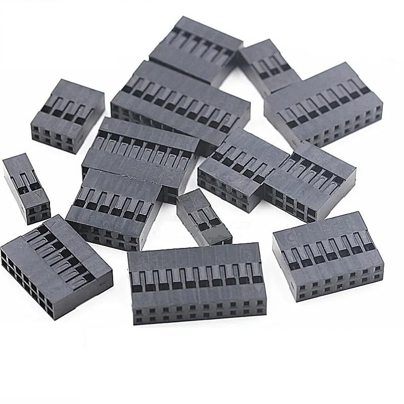 100 шт. для dupont Коннектор 4 6 8 10 12 14 16 20 pin двухрядный 2x3 pin 2,54 мм для dupont пластиковая оболочка сквозное отверстие