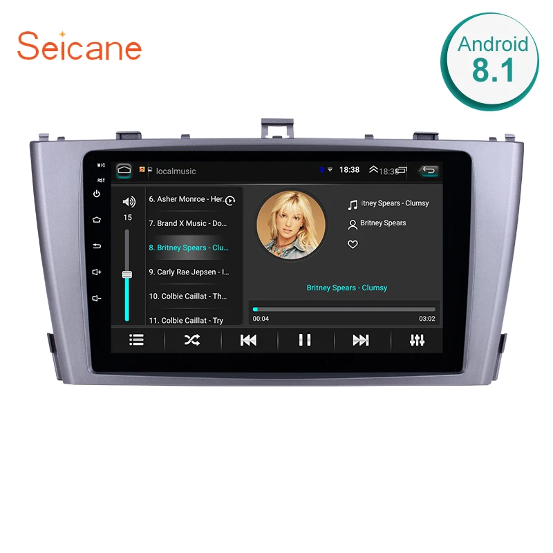 Головное устройство Seicane с GPS 2din Android 8 1 9 &quotавтомобильное радио для 2009 2013 Toyota AVENSIS HD