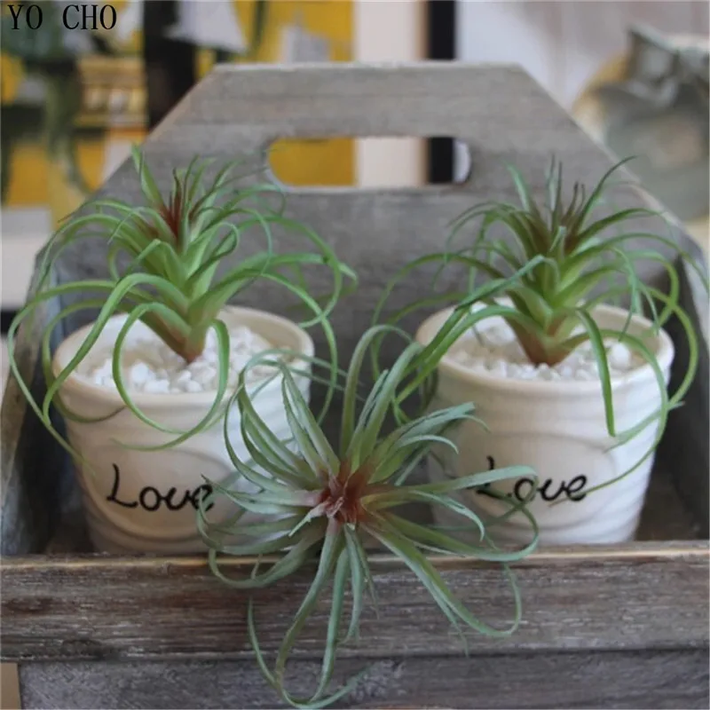 YO CHO Искусственные суккуленты туфтинговые рога для травы искусственная плоская