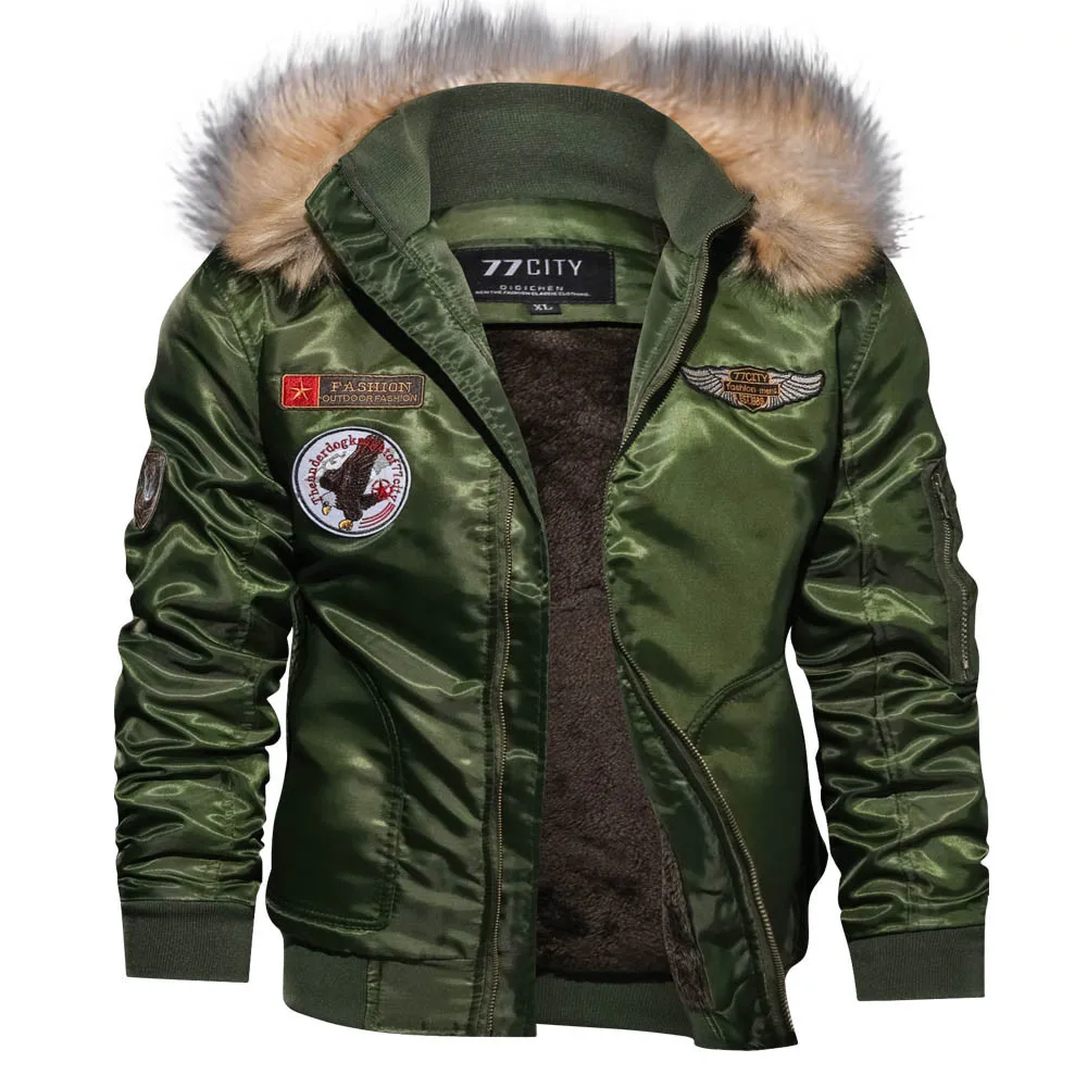 

Men Casual Long Sleeve Solid Fur Hooded Zipper fashion Jacket Windbreaker Male top Coat Drop shipping Brand discount jackets