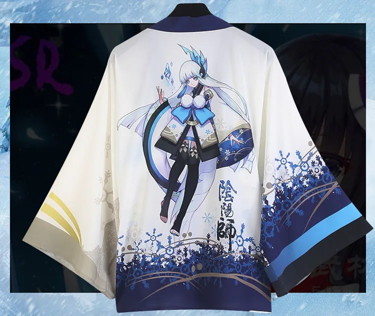 9 цветов, японское кимоно Haori Onmyoji, карнавальный костюм, кардиган, шифоновая накидка, халат, Повседневная накидка, костюмы на Хэллоуин