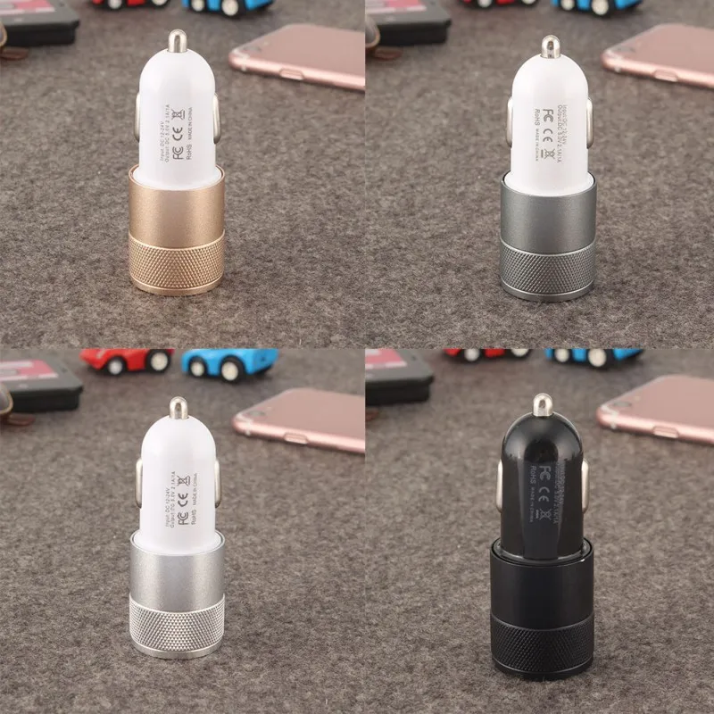Стильный Мини дизайн Универсальный двойной USB порт Автомобильный прикуриватель