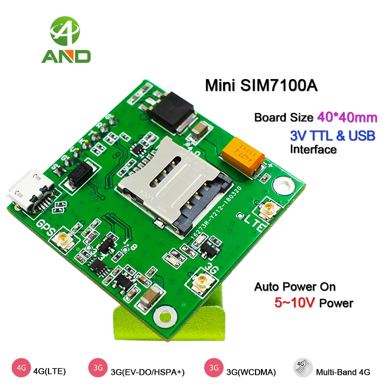Коммутационная плата 4G беспроводная тестовая с интерфейсом UART TTL мини-плата pcb FDD