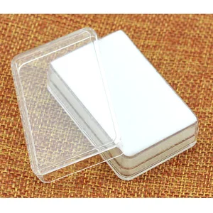 18 шт. коробка для украшений, подарочные пластиковые коробки для кольцо, ожерелье, серьги, Женская упаковка для украшений с белой губкой внутри 2,28x1,49 дюйма