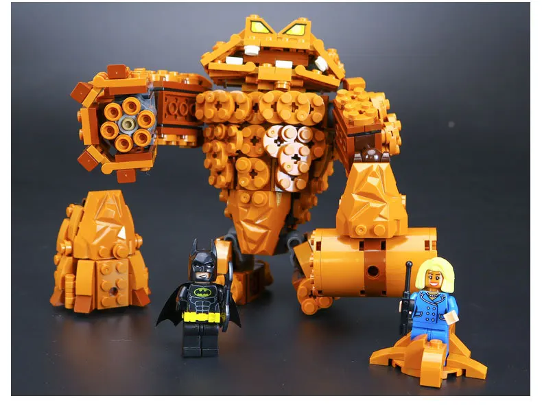 Nueva 07050 469 Unids Serie de Peliculas Batman ClayFace Splat Ataque La Roca Monstruo Juguetes los Ladrillos 70904|lepin batman|ladrillos juguetes |