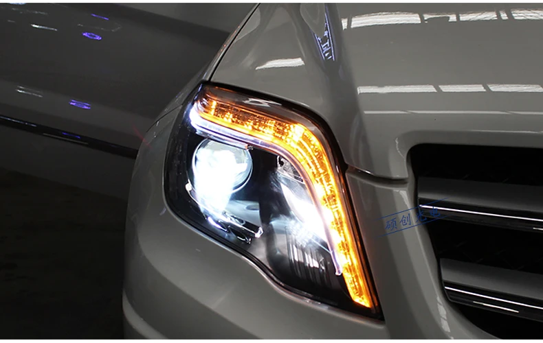 Car headlight For GLK headlights 2013- GLK 250 300 led headlight Head Lamp led drl projector headlight H7 hid Bi-Xenon Lens