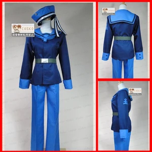 Костюм для косплея из Норвегии Axis Powers Hetalia, черный топ + брюки + шляпа 11
