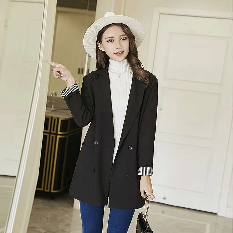 Повседневный женский пиджак осень 2020 новая корейская мода Свободный Тонкий