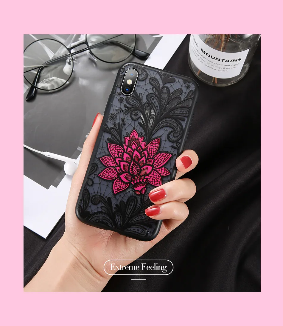 Сексуальный чехол для телефона с цветочным рисунком для samsung Galaxy A50 A70 A40 A30, задняя крышка, кружевной Цветочный чехол s для samsung A7 S9 S8 Plus S7 S6 Edge
