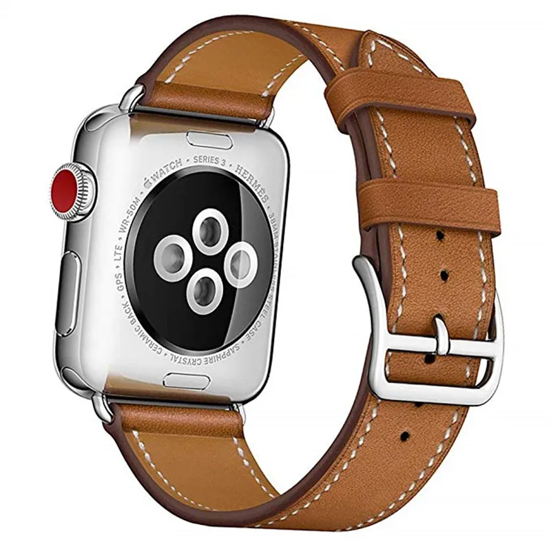 Ремешок из натуральной кожи для Apple Watch 4 Band 40 мм 44 мм спортивный сменный ремешок для iwatch Series 4 3 2 1 Аксессуары для часов 38 42