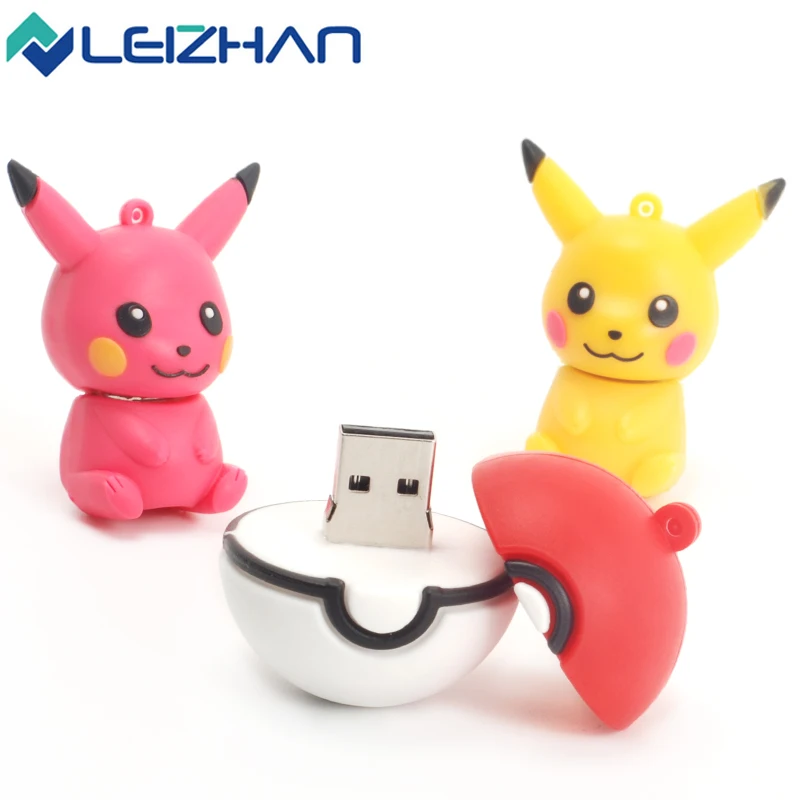 LEIZHAN милый USB флеш накопитель с персонажем карта памяти 64 ГБ 32 16 8 4 флешка Флешка