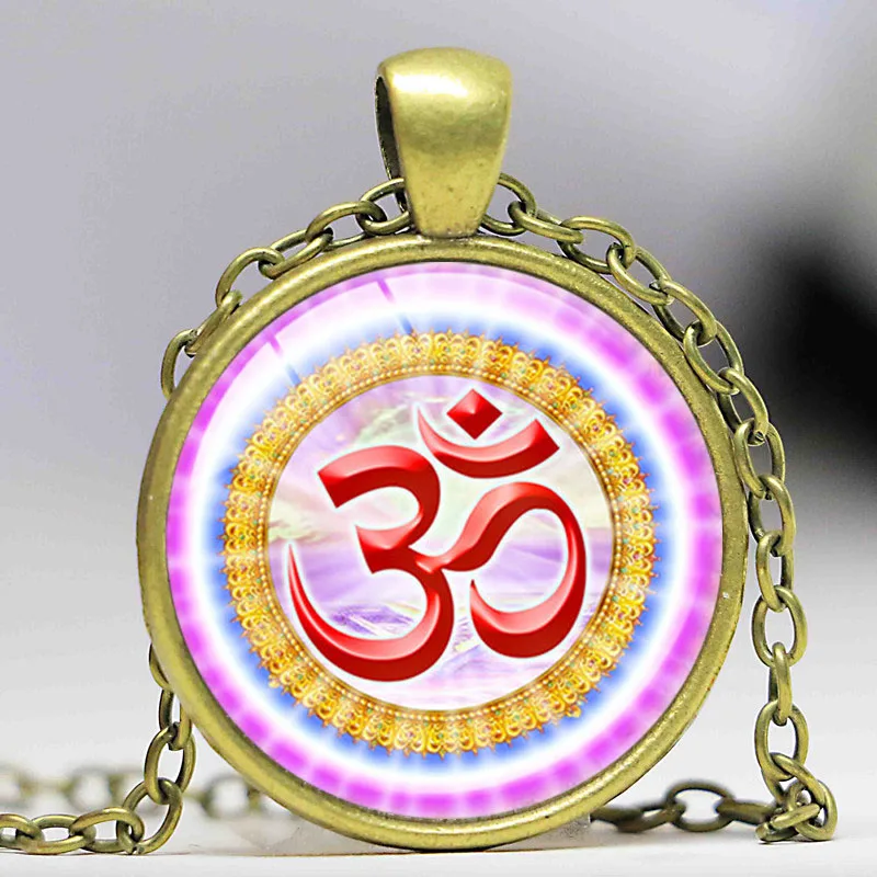 1 шт Новинка лотоса Ом Йога ювелирные изделия Индии ожерелье буддистский символ