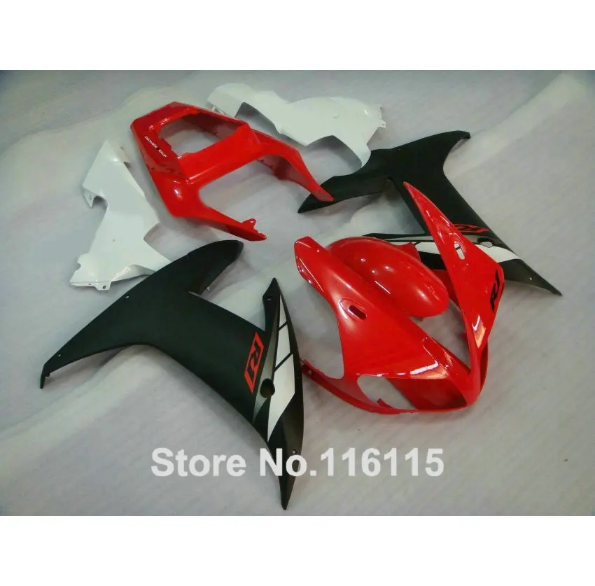 ABS полный обтекатель комплект подходит для YAMAHA YZF R1 2002 2003 матовые черные красные