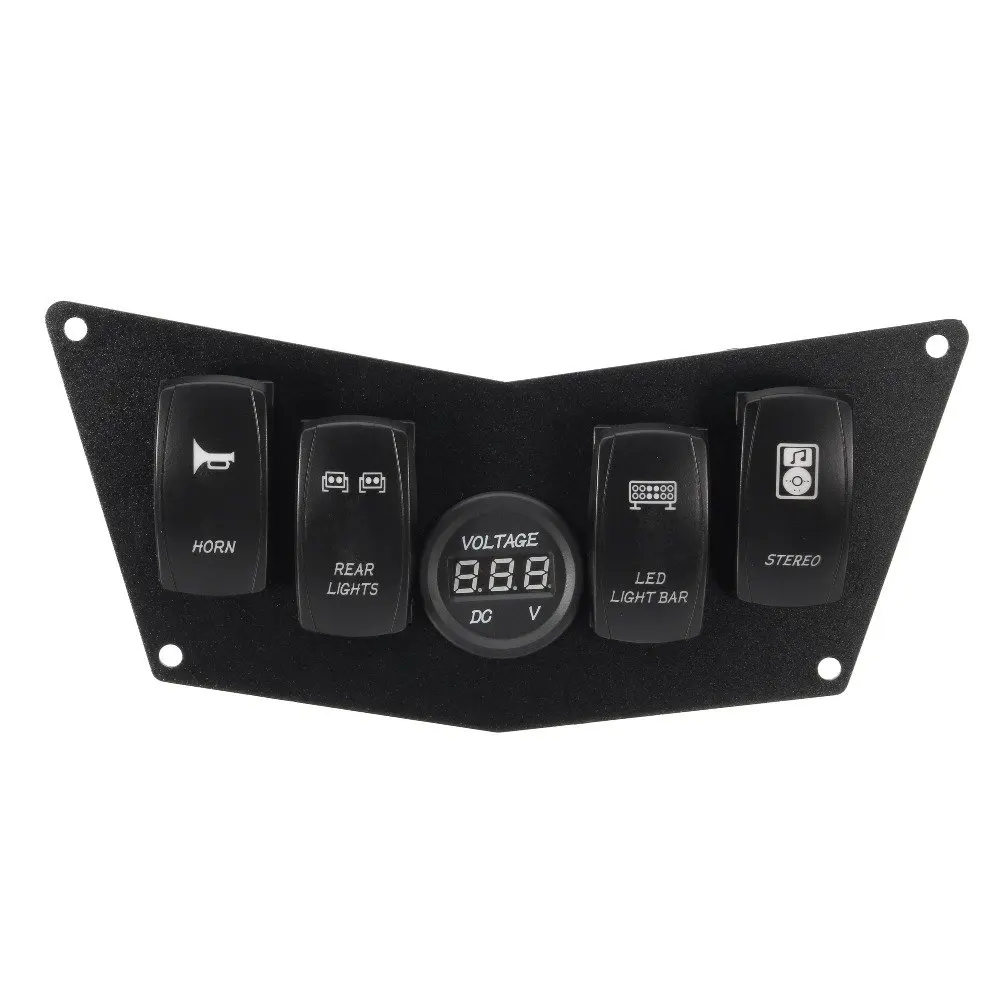 Черная алюминиевая панель для приборной панели Polaris RZR 800 S 570 XP 900 с 4 слотами