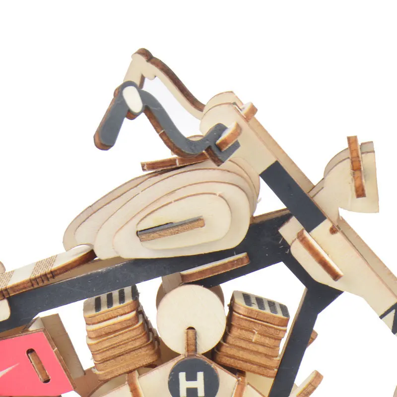 Коллекция мотоциклов 3d пазл деревянные игрушки для детей Playmobil Развивающие