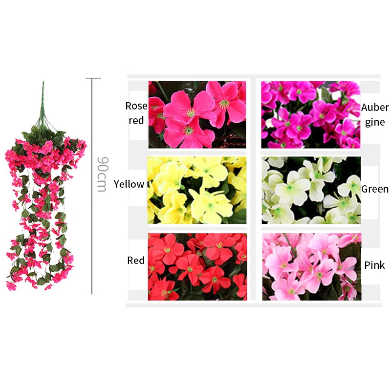 Orhcid vine wisteria фиолетовые шелковые цветы лоза искусственные настенные Висячие