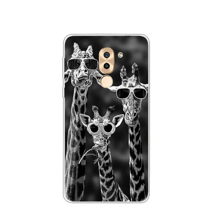 Для Huawei Honor 6X чехол для телефона милый мультяшный Кот Цветок Фрукты живопись ТПУ