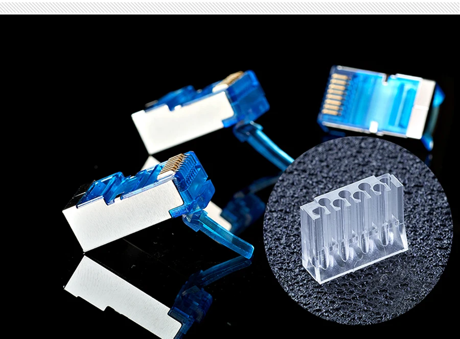 Xintylink ethernet кабельный разъем rj45 разъем cat6 8P8C нагрузки бар металлический экранированный терминалы Позолоченные сети stp модульный 50 шт