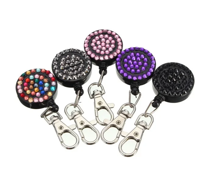 1 шт. Кристалл Выдвижной Значок Катушка Для канцелярские товары для школы